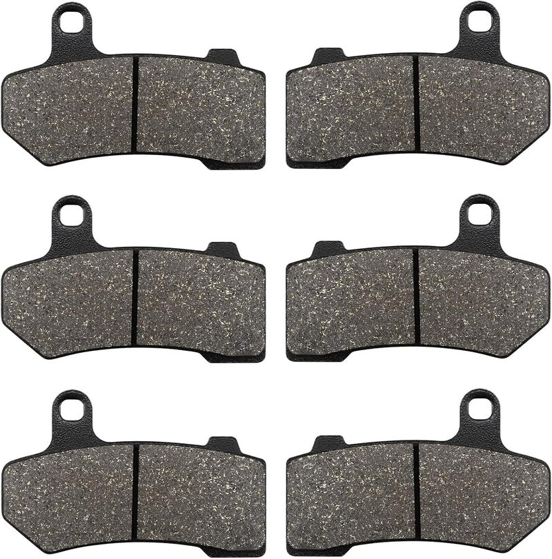 ZICOO Front and Rear Brake Pads for Harley Road Glide 2008-2021, FLHX Street Glide 2008-2022, Road King 2008-2022, FLHTCU Ultra Classic Electra Glide 2008-2020 - Image 1